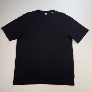 Aspesi Cotton Jersey Pocket T-Shirt Men's XL Black Slim Fit Crew‎ Neck Logo